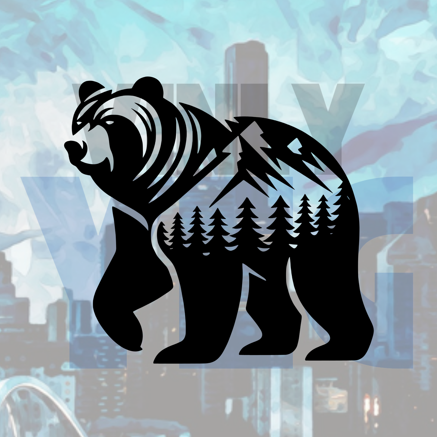 Wild Mountain Bear – Vinyl Decal – Car Decal, Truck Decal, Van Decal & More!