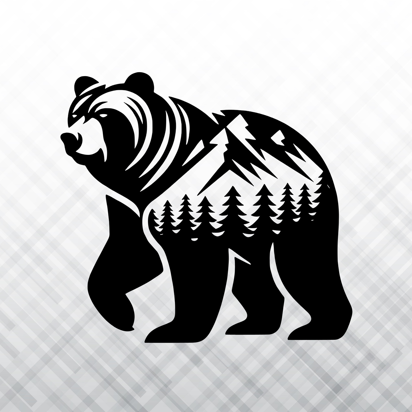 Wild Mountain Bear – Vinyl Decal – Car Decal, Truck Decal, Van Decal & More!