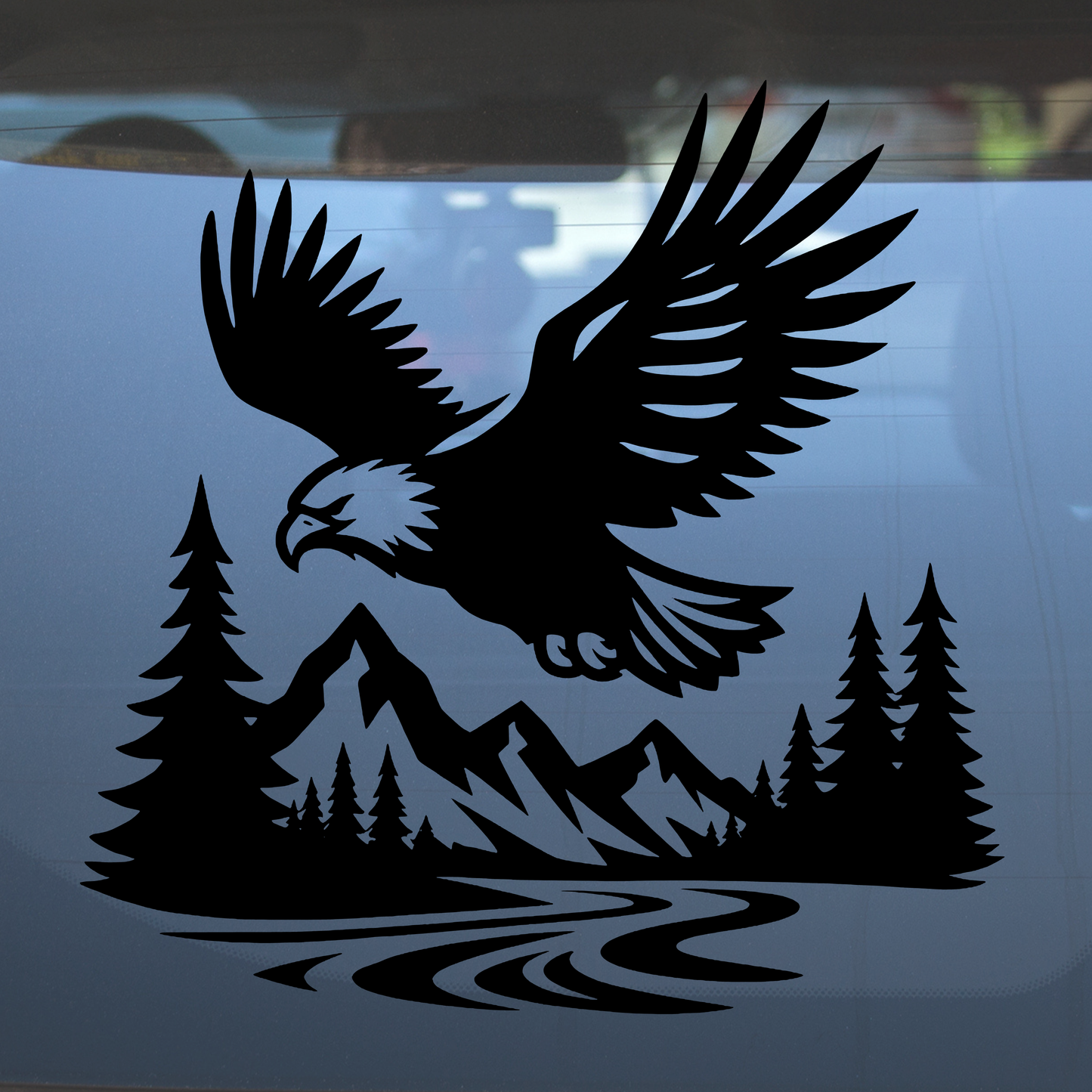 Soaring Wilderness Eagle – Vinyl Decal – Car Decal, Truck Decal, Van Decal & More!