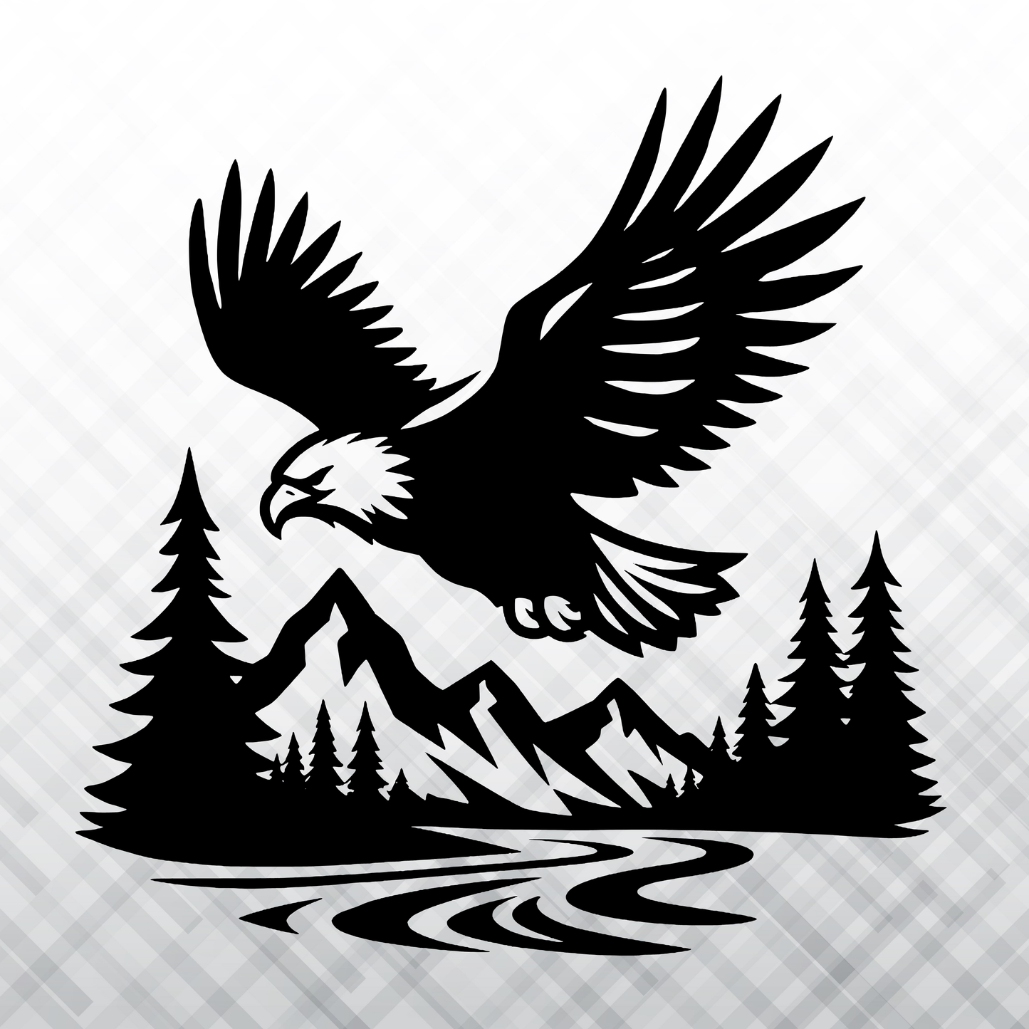 Soaring Wilderness Eagle – Vinyl Decal – Car Decal, Truck Decal, Van Decal & More!