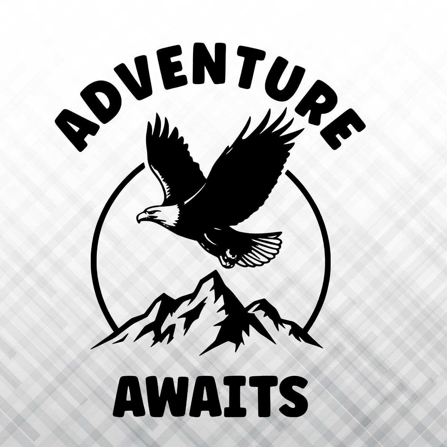 Adventure Awaits Eagle – Vinyl Decal – Car Decal, Truck Decal, Van Decal & More!