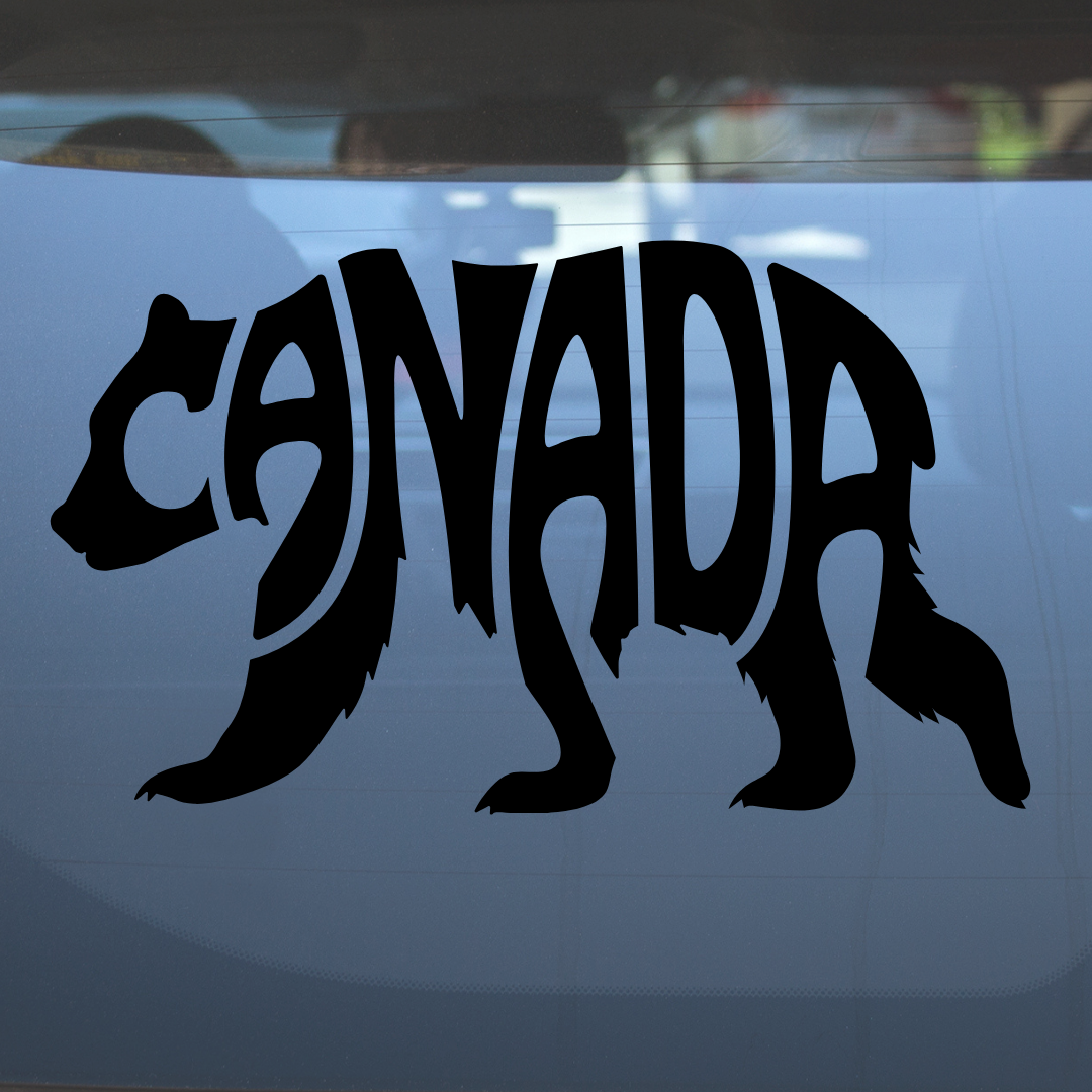 Canada Bear – Vinyl Decal – Car Decal, Truck Decal, Van Decal & More!