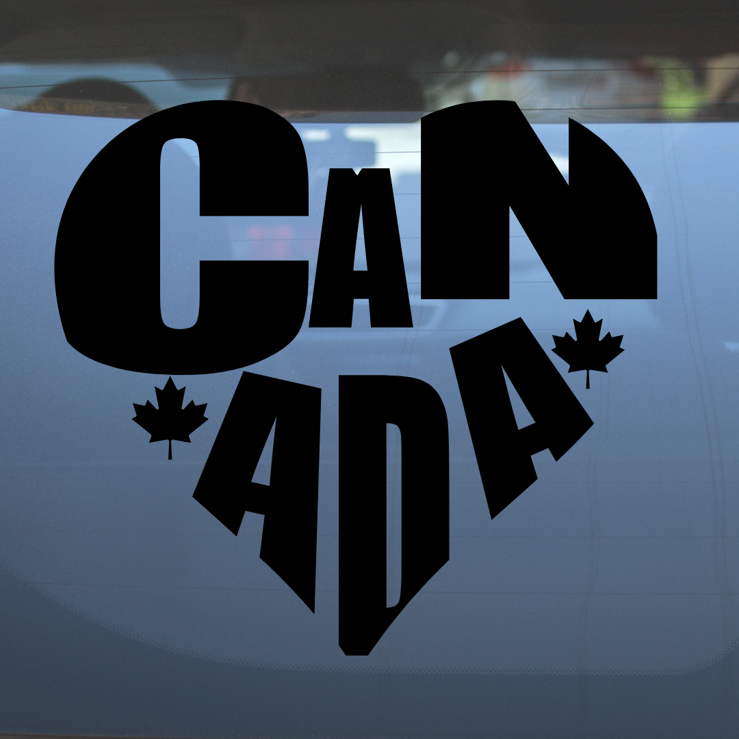 Canada Love – Vinyl Decal – Car Decal, Truck Decal, Van Decal & More!