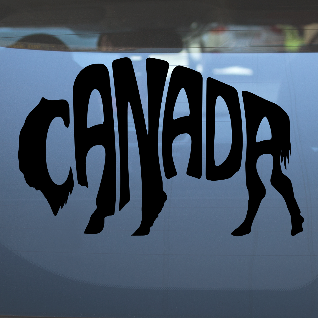 Canadian Bison – Vinyl Decal – Car Decal, Truck Decal, Van Decal & More!