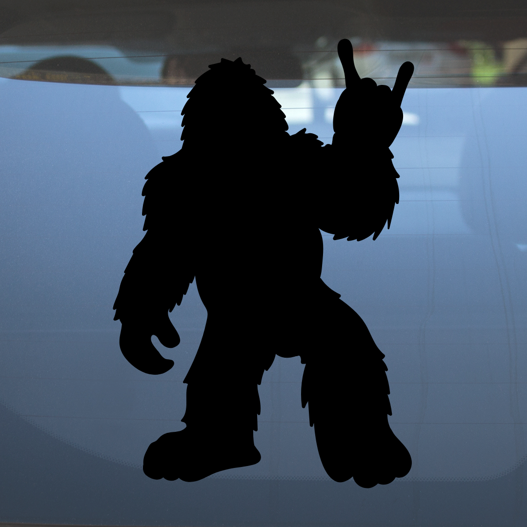 Rock On Bigfoot – Vinyl Decal – Car Decal, Truck Decal, Van Decal & More!