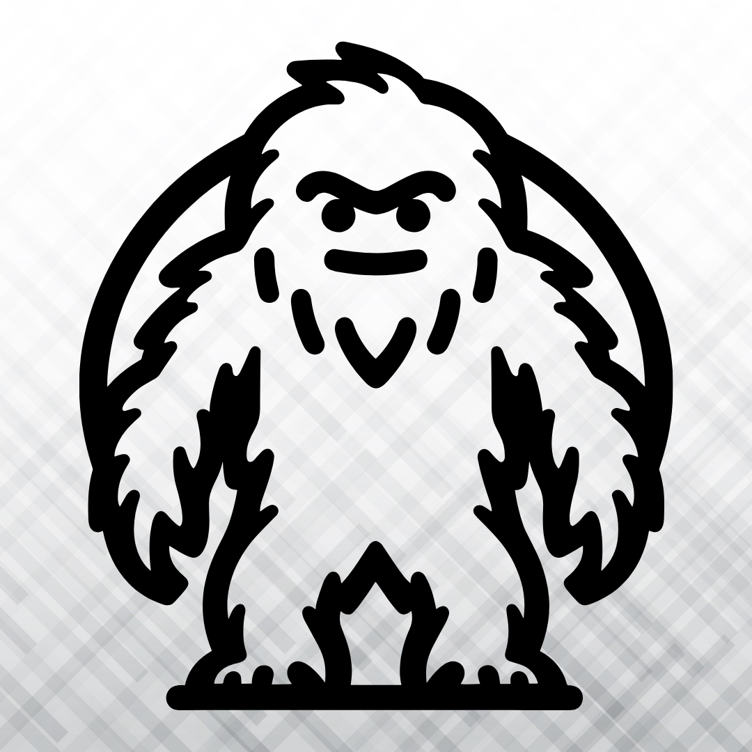 Cartoon Bigfoot – Vinyl Decal – Car Decal, Truck Decal, Van Decal & More!