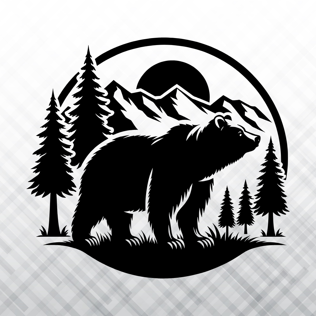 Majestic Mountain Bear – Vinyl Decal – Car Decal, Truck Decal, Van Decal & More!