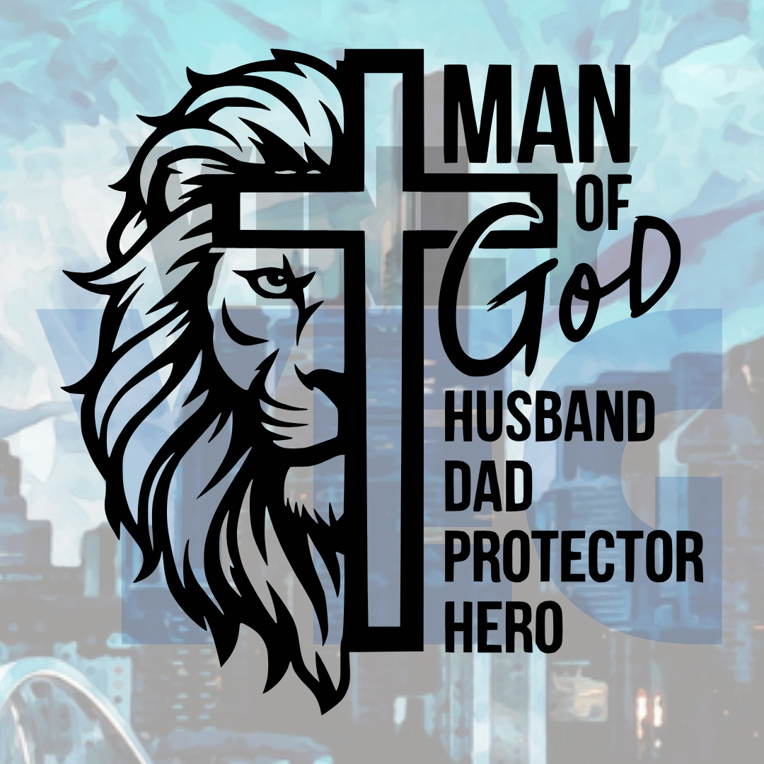 Man of God – Vinyl Decal – Car Decal, Truck Decal, Van Decal & More!