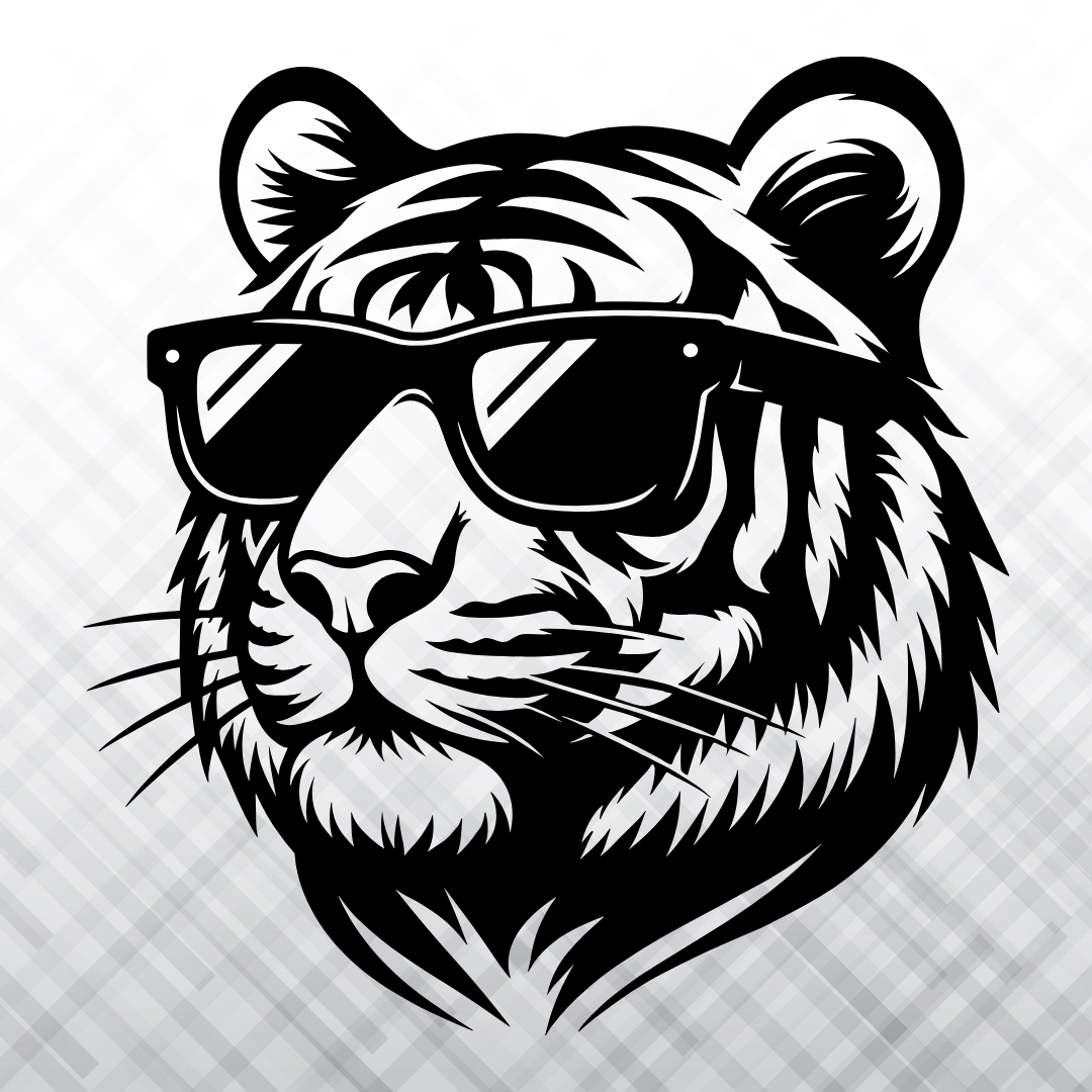 Cool Tiger – Vinyl Decal – Car Decal, Truck Decal, Van Decal & More!