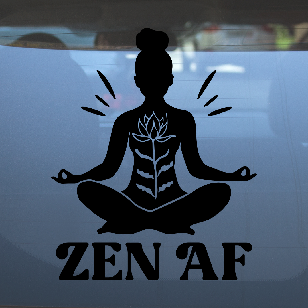 Zen AF – Vinyl Decal – Car Decal, Truck Decal, Van Decal & More!