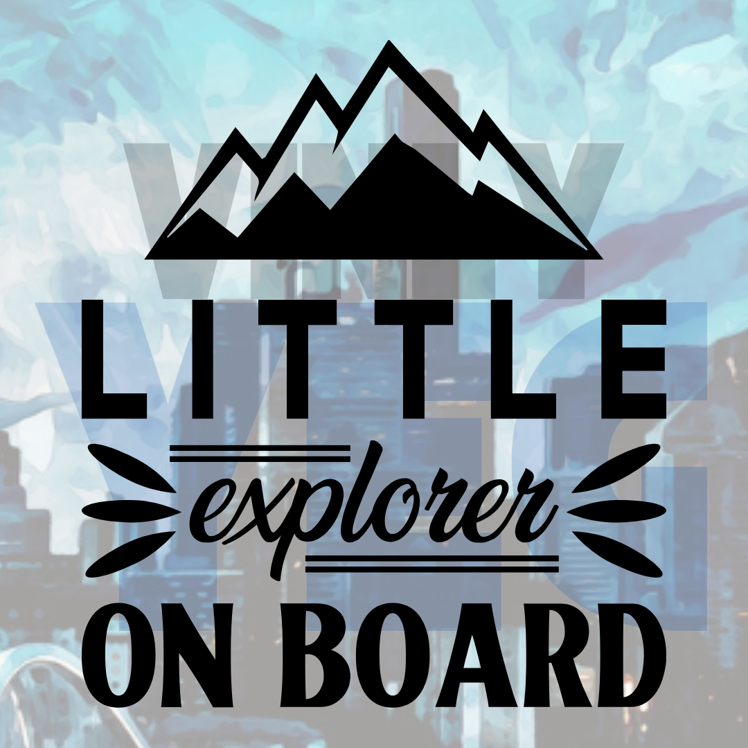 Little Explorer On Board – Vinyl Decal – Car Decal, Truck Decal, Van Decal & More!