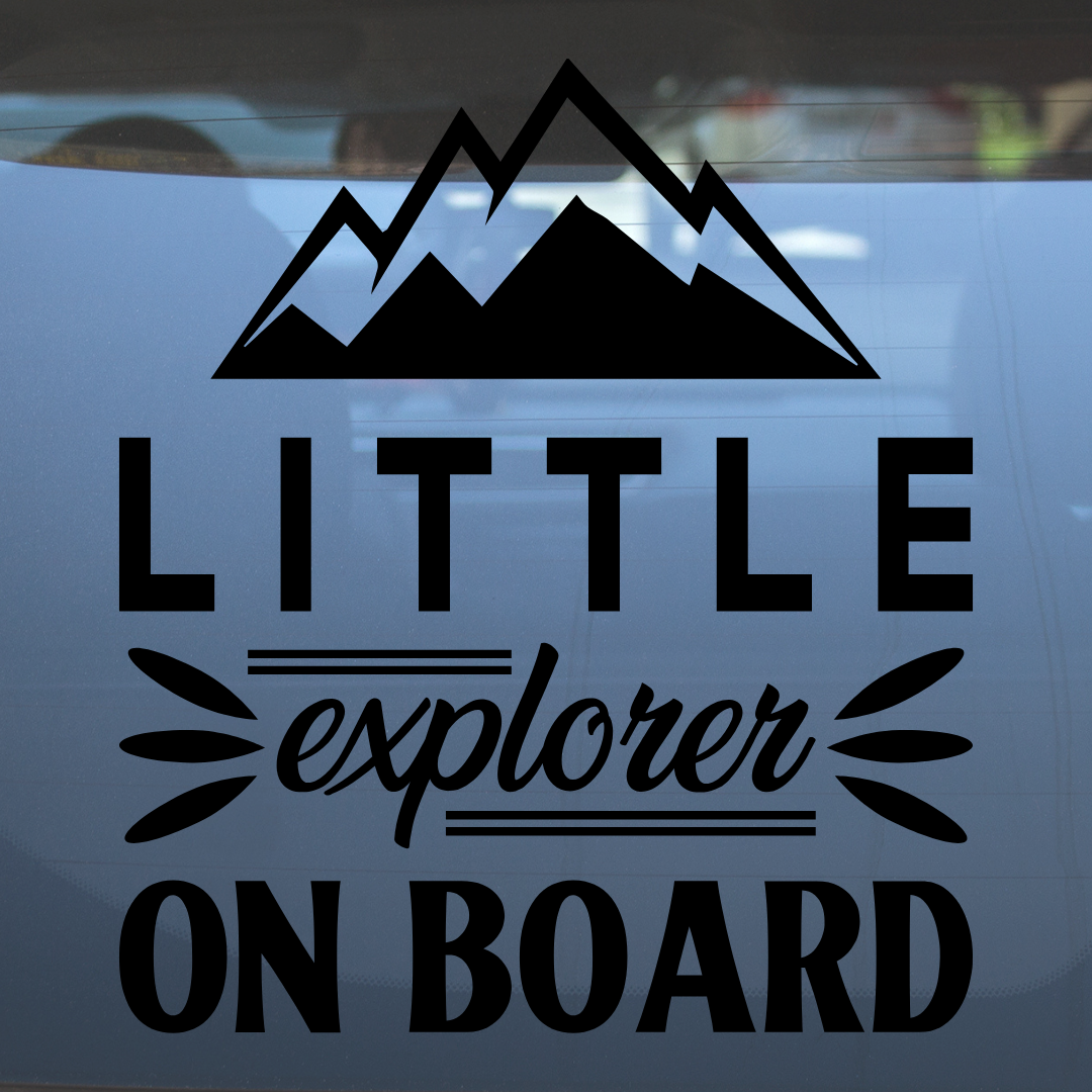 Little Explorer On Board – Vinyl Decal – Car Decal, Truck Decal, Van Decal & More!