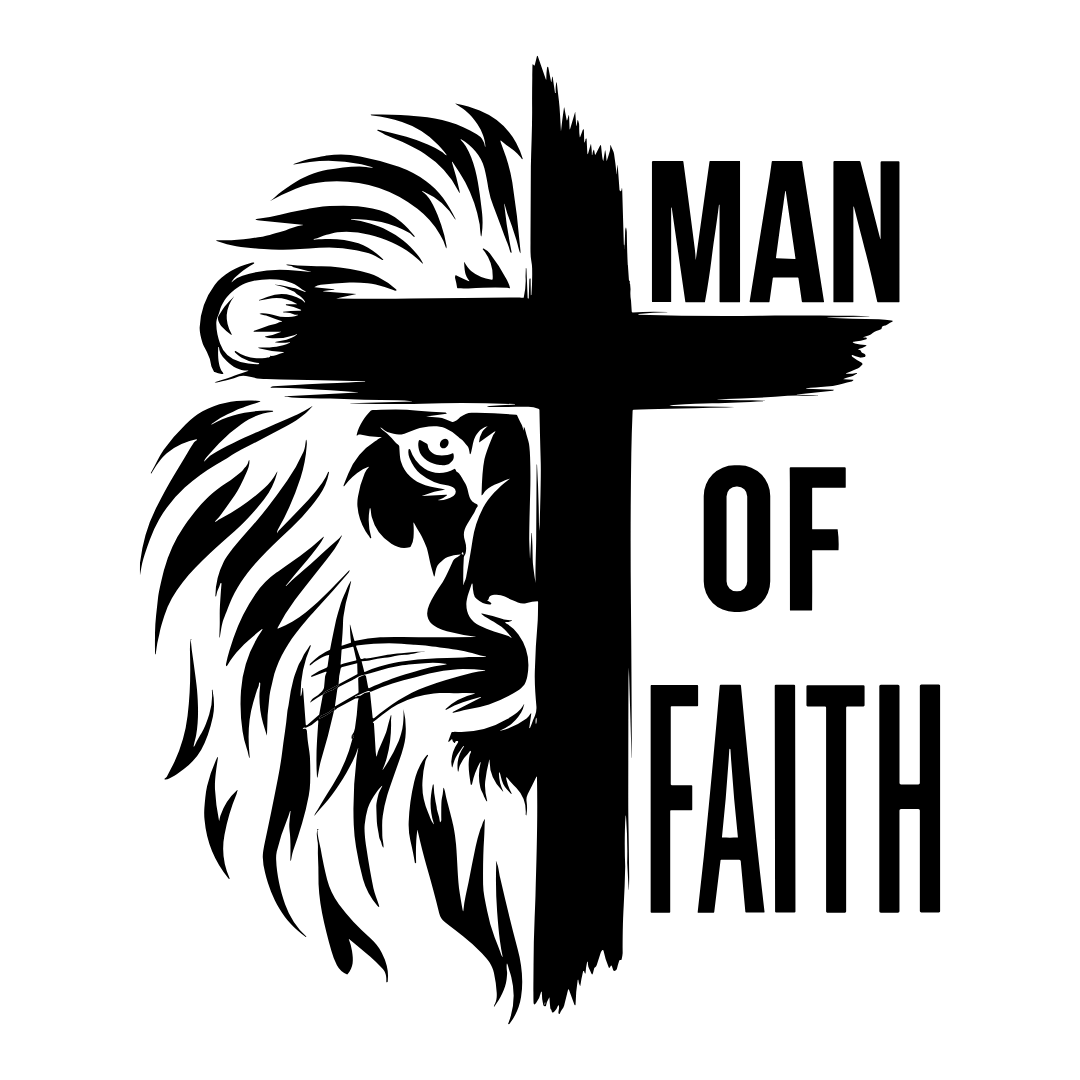 Man of Faith Cross – Vinyl Decal – Car Decal, Truck Decal, Van Decal & More!